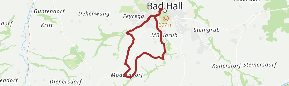 Route map: 20 Möderndorfer Rundwanderweg